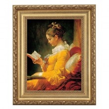 フラゴナール 「本を読む少女」 10号 立体複製名画 【5％ポイント還元