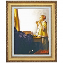 立体複製名画 フェルメール「真珠の首飾りの女」 10号 : アートの友社