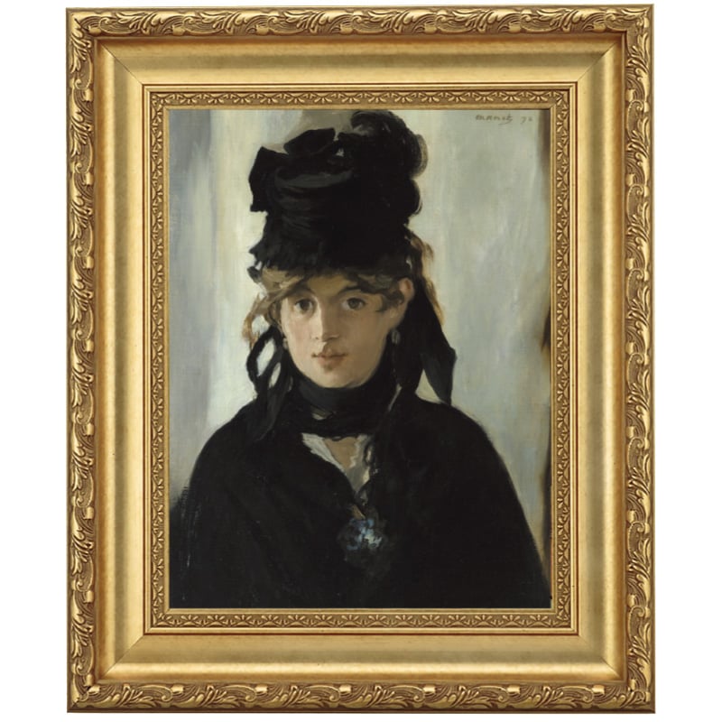 マネ 「黒い帽子のベルト・モリゾ」 4号 立体複製名画 【5％ポイント