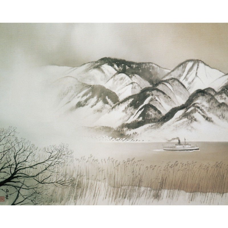 川合玉堂『暮雪』額 : アートの友社 川合玉堂『暮雪』額 113507