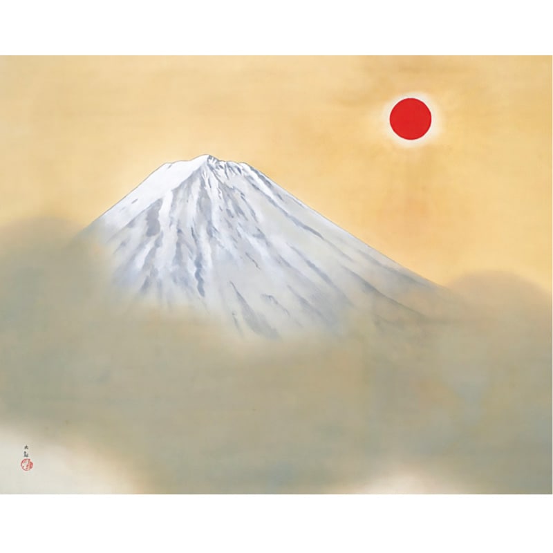 横山大観『乾坤輝く（金）』掛軸 : アートの友社 横山大観『乾坤輝く