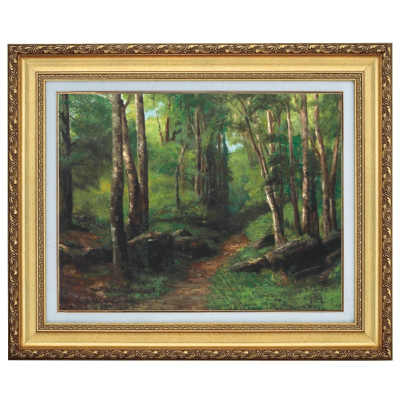 クールベ 「森の小道」 10号 立体複製名画 【5％ポイント還元中