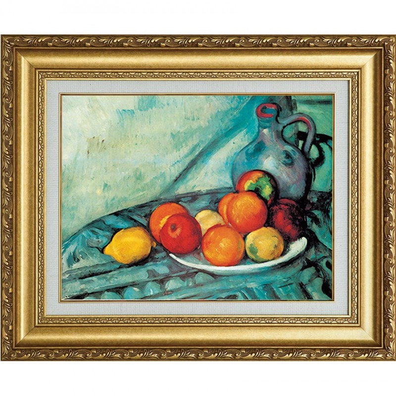 セザンヌ （1839年～1906年） 複製名画 「卓上の果物と水差し」 美術品