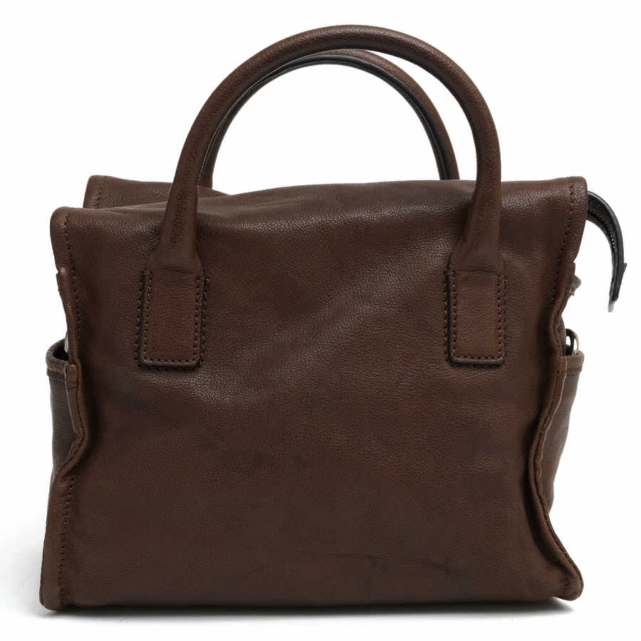 HIROFU Hロゴ / ヒロフ ハンドバッグ シボ革 シュリンクレザー 肩掛け