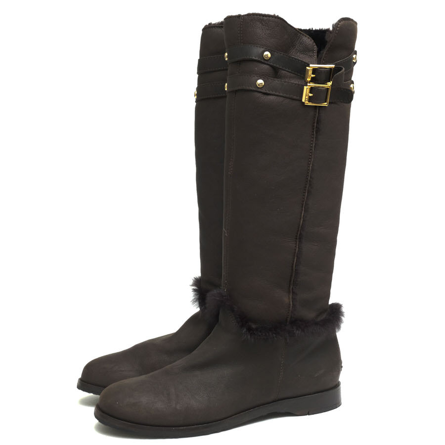 Jimmy Choo HARVEST / ジミーチュウ 羊革 シープスキン ラビットファー