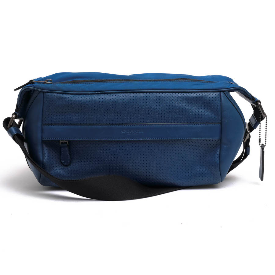 COACH F70850 Heritage Signature Embossed Coated Canvas Zip Top