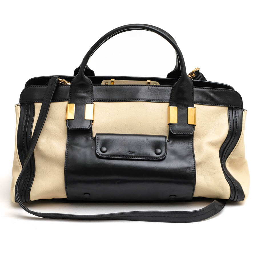 Chloe Alice large bag アリス / クロエ カーフ 牛革 バイカラー 2WAY