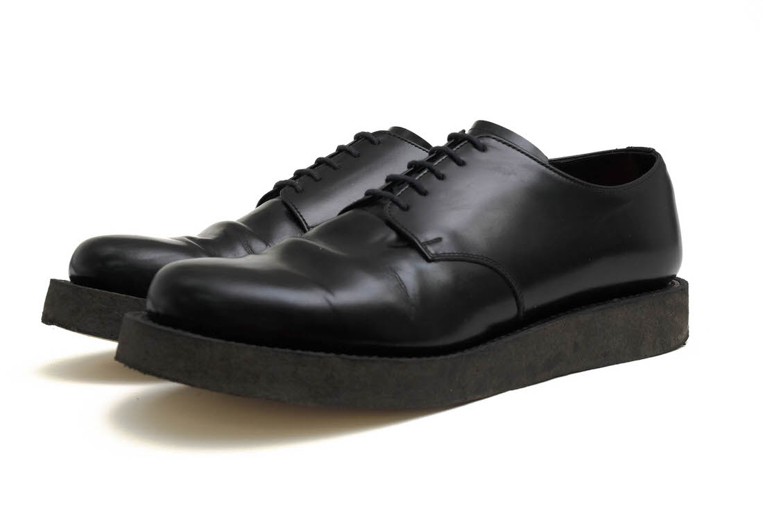 ATTACHMENT KA93-036 Glass leather derby rubber sole shoes