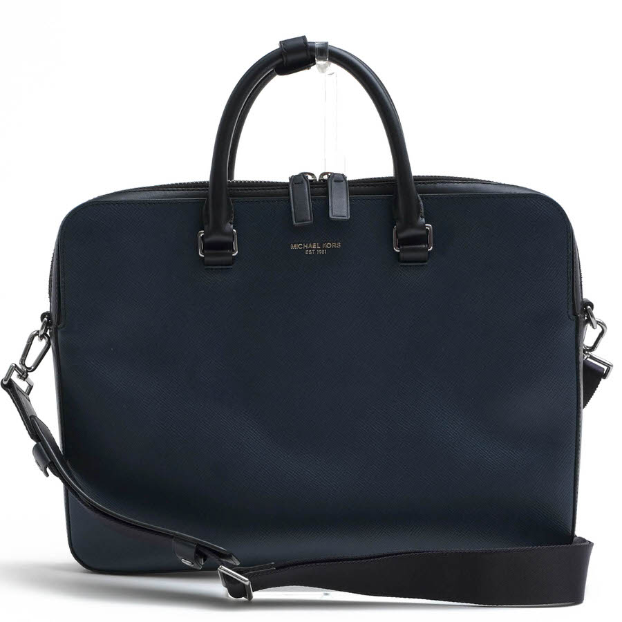 Michael Kors 33F9LHYA9L Henry Crossgrain Leather Briefcase