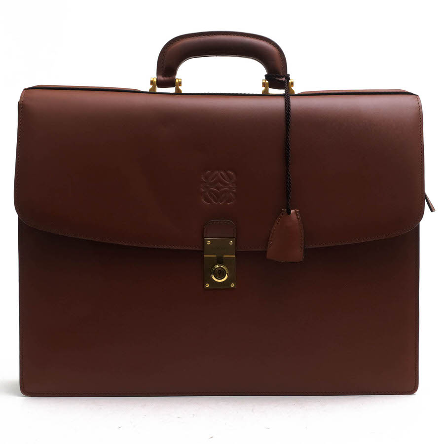 LOEWE / ロエベ A4サイズ収納可能 牛革 カーフ ブラック 黒 ビジネス