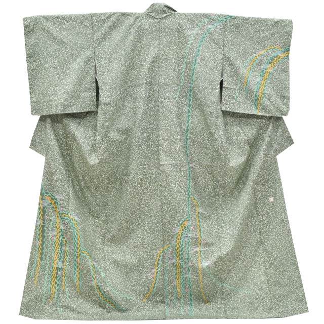 60%OFF☆2/24(火)10時まで／訪問着 白山紬 正絹 仕立て上がり つむぎ