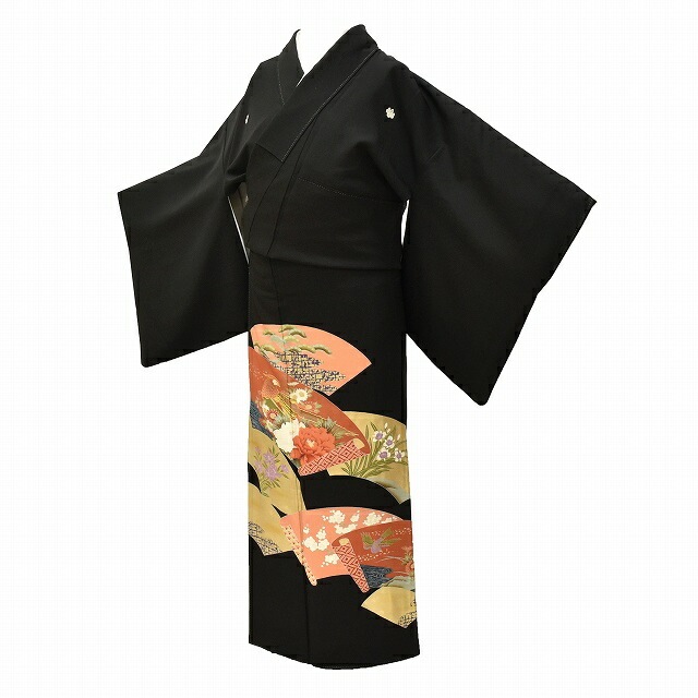 20%OFF☆2/24(火)10時まで／黒留袖 リサイクル着物 正絹 五つ紋 比翼