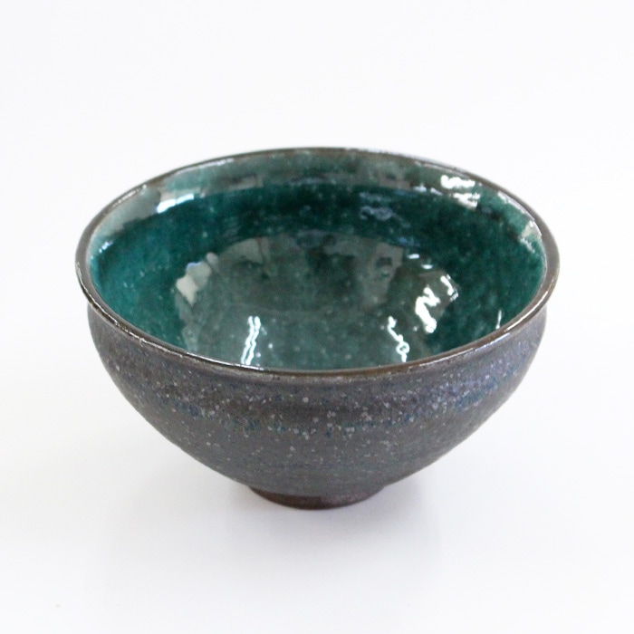 茶道具 抹茶茶碗 美濃焼 茶碗 天目型 トルコ夏茶碗（M-1419）