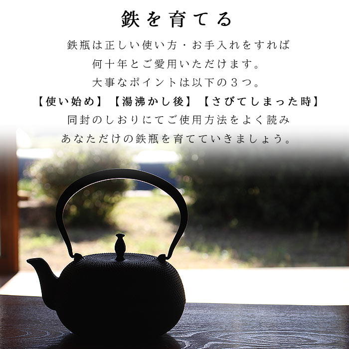 南部鉄瓶 丸南部アラレ 1.2L