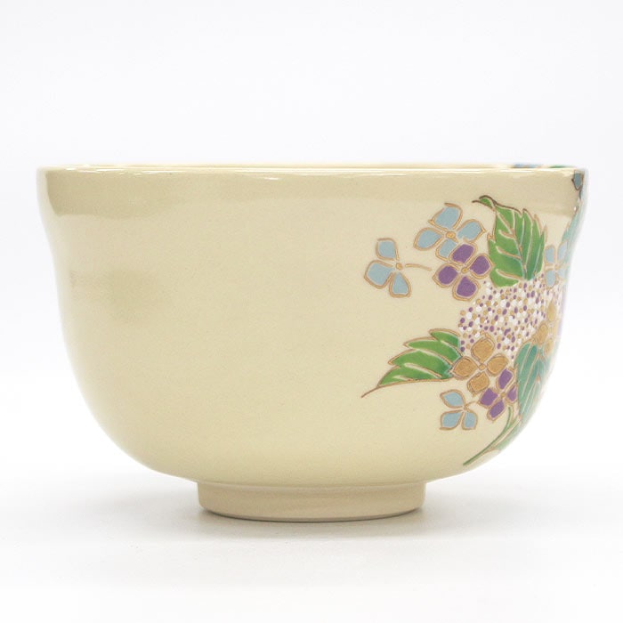 茶道具 抹茶茶碗 宮地英香作 仁清 紫陽花