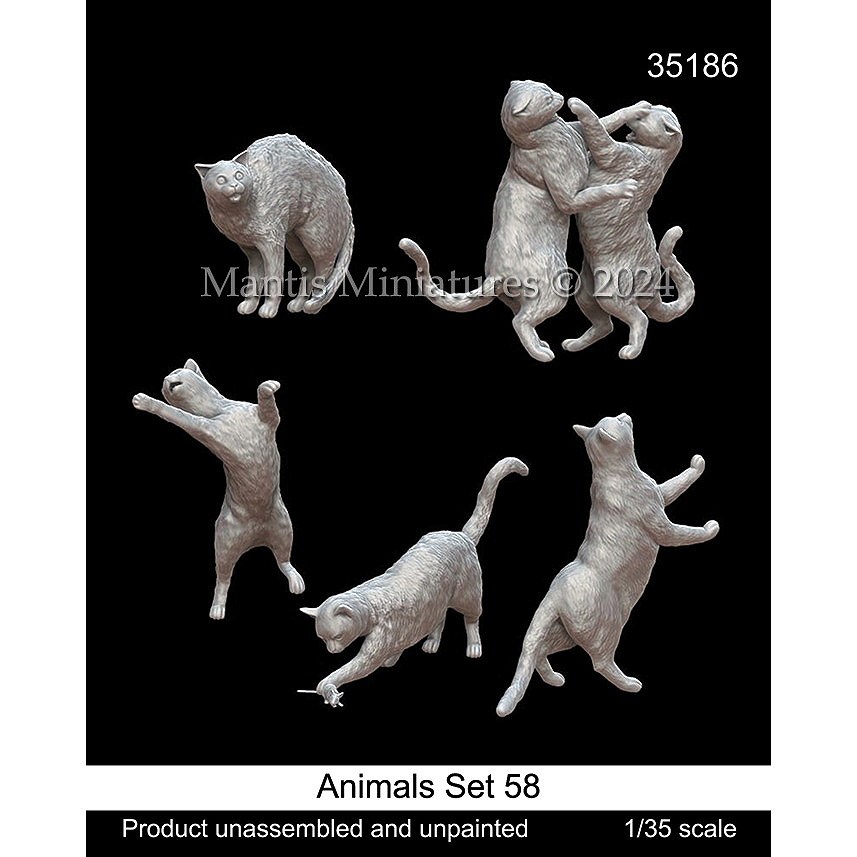 35186 1/35 動物セット58 ネコ | マンティスミニチュアズ | フィギュア