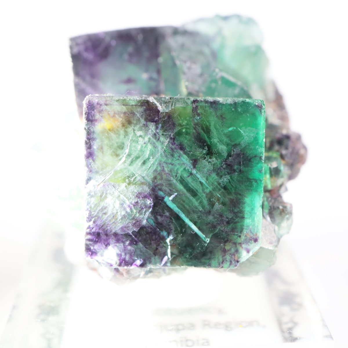 481 オコルス鉱山 フローライト クォーツ ブルーグリーン パープル 481