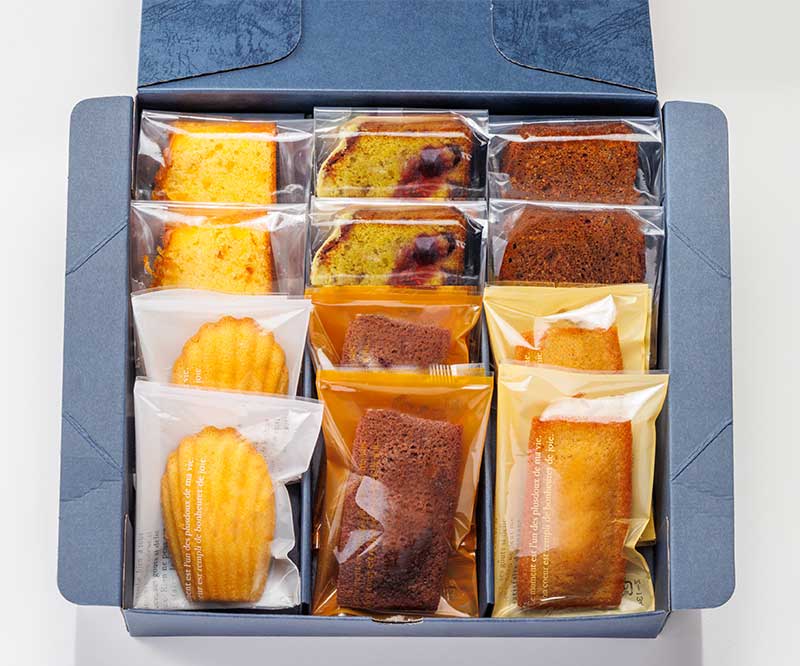 フィナンシェ・マドレーヌとカットケーキの詰め合わせ（12個入り