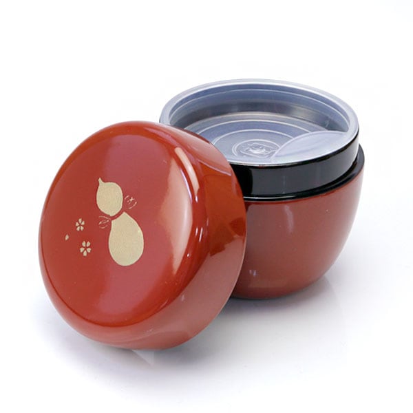 小棗 瓢 内蓋付き 樹脂製 朱塗 1.8寸 | 棗（なつめ） - CHATOWA 茶と和