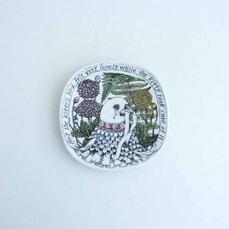 美品】 ヒグチユウコ こねことうみねこ 九谷焼 絵皿 鳥 (wa87-2504-70