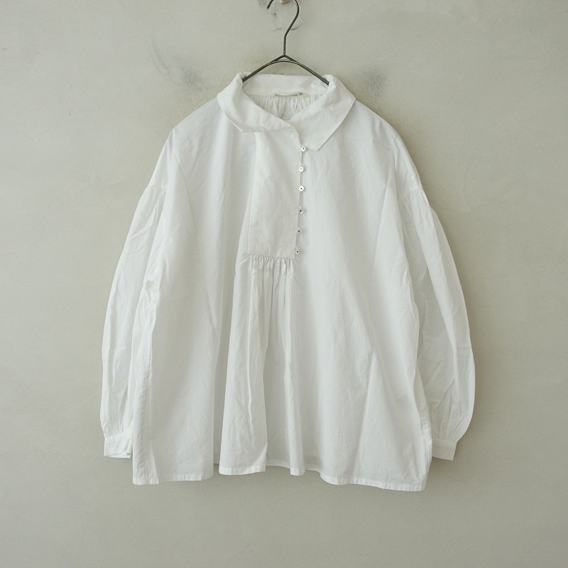 ミナペルホネン mina perhonen terraコットンバルーンスリーブブラウス