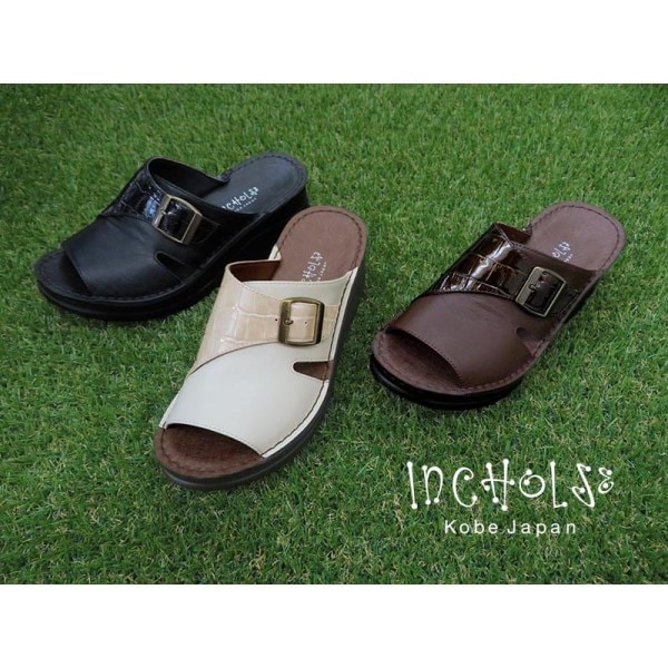 コンビレザーミュールサンダル☆No.4182☆本革☆日本製