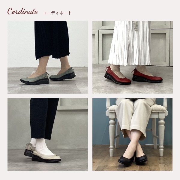 No.8394☆バックリボンバレエシューズパンプス☆本革☆日本製