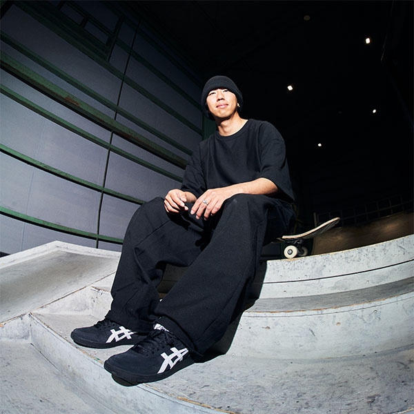 asics skatebording】 JAPAN PRO カラー：black/white アシックス