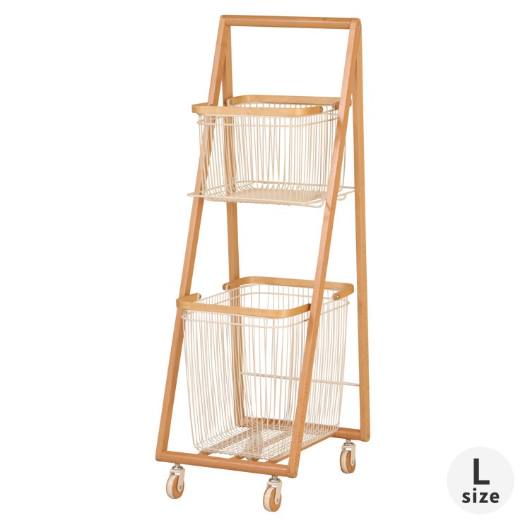 Mash リヴ キャリーバスケットワゴンL ホワイト | 【公式オンライン
