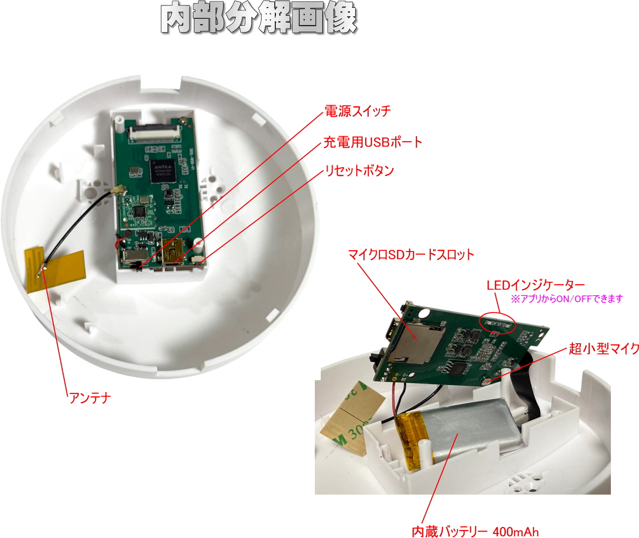 最新 正規品 4K 火災報知器型防犯カメラ 警報器 TB-YG1 安心 見守り