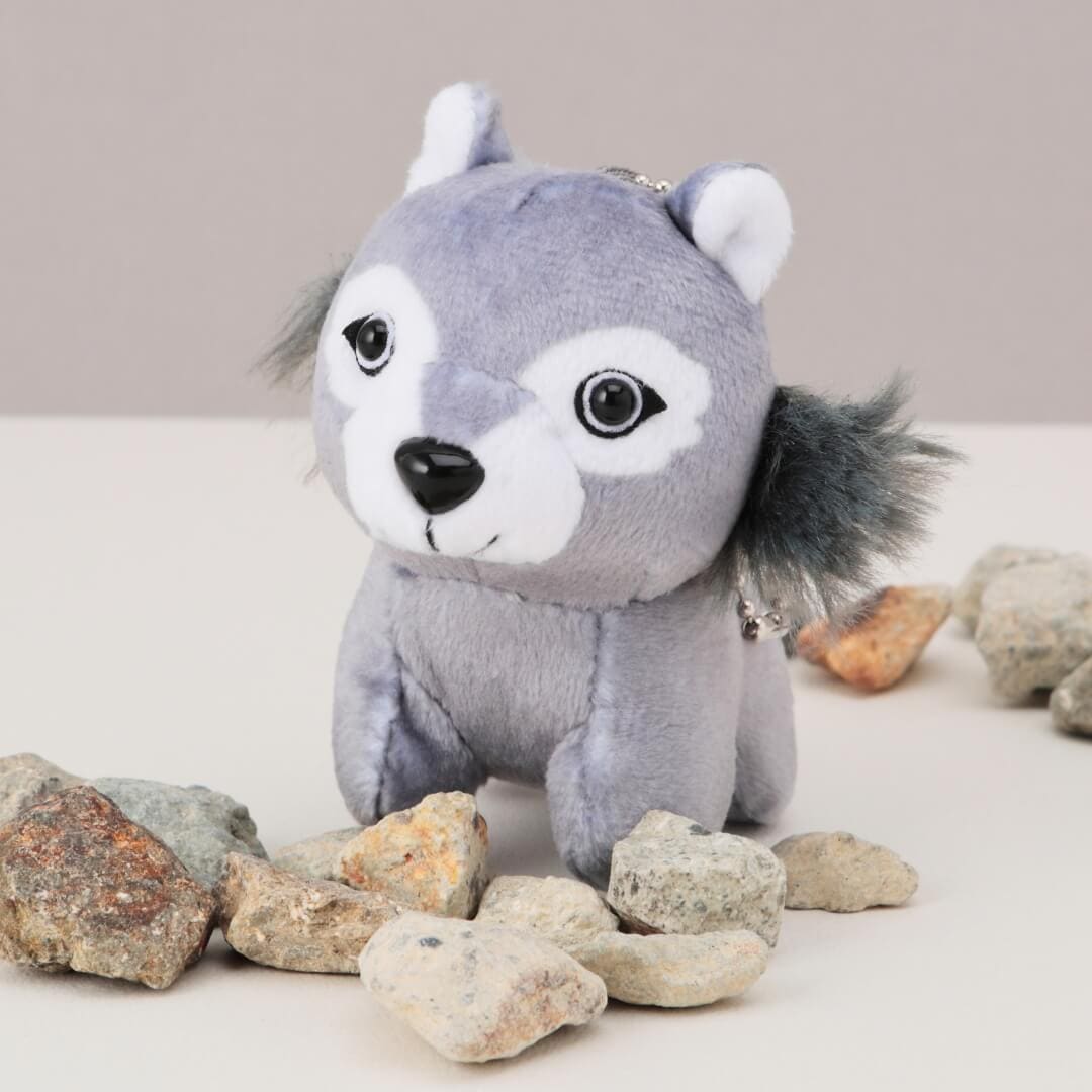 天王寺動物園オリジナル】 マスコットキーチェーン オオカミ