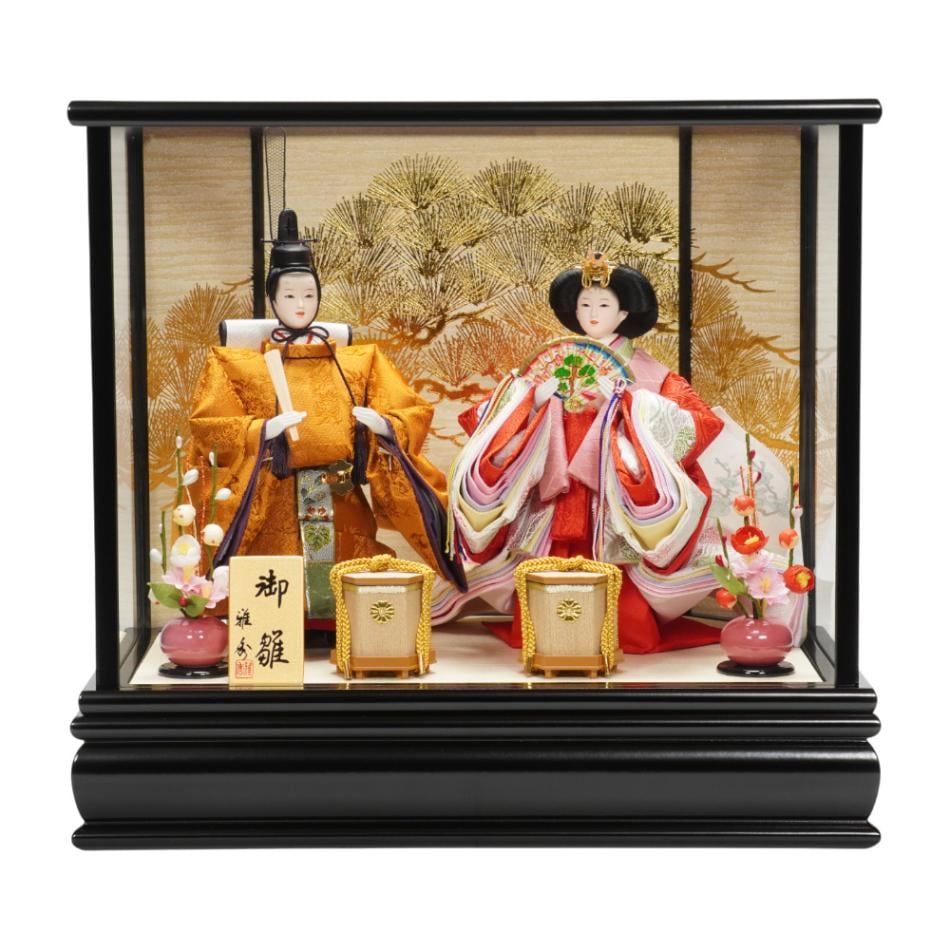 雛人形】芥子 舞華 立雛 親王揃いガラスケース飾り | 雅秀作 ｜雛人形
