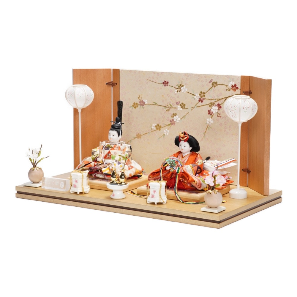 雛人形】三寸 おぼこ雛 宝尽くし文様 親王飾り | 小出松寿作 ｜雛人形