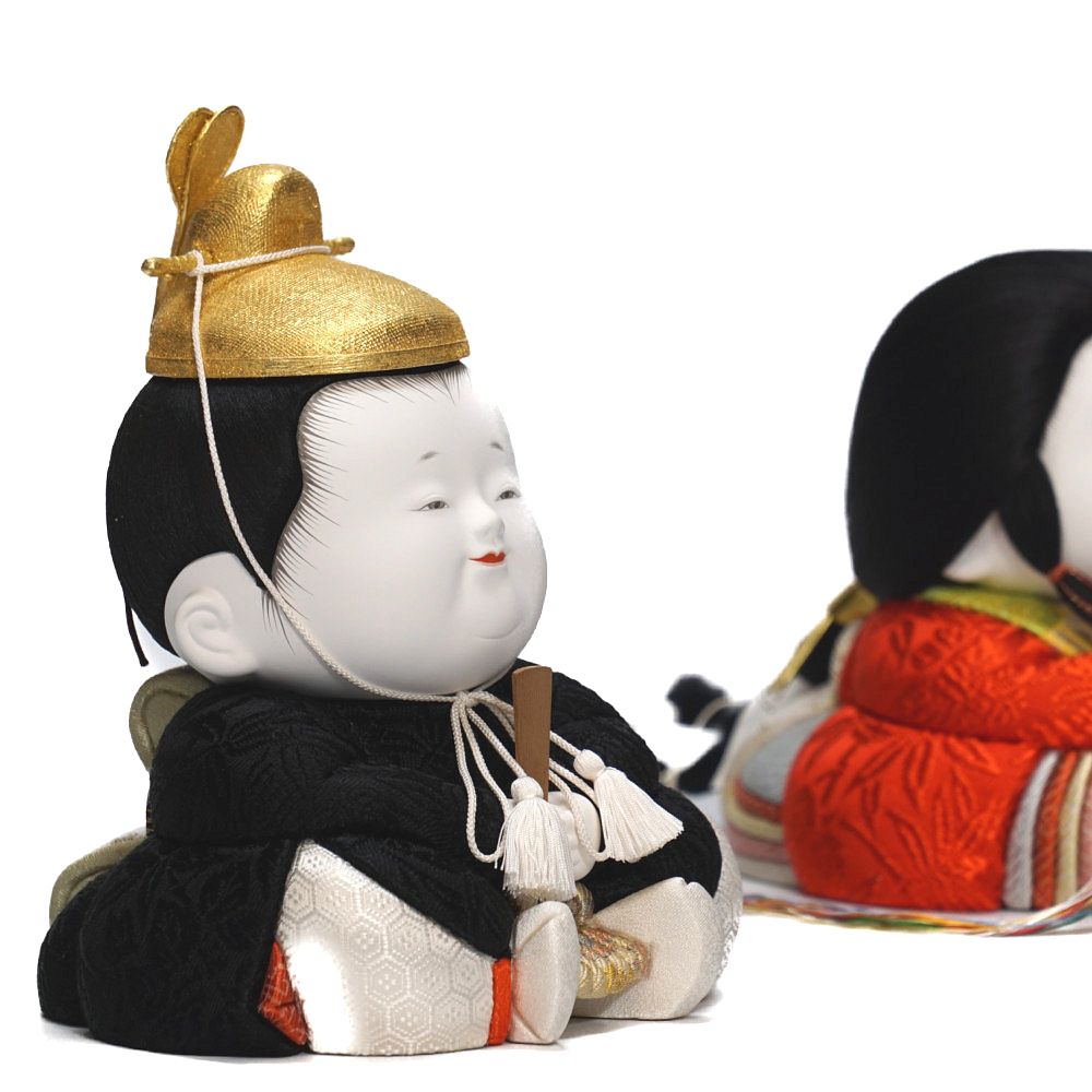 木目込み雛人形】平成古典 黒袍 親王飾り | 石川佳正作 ｜雛人形・五月