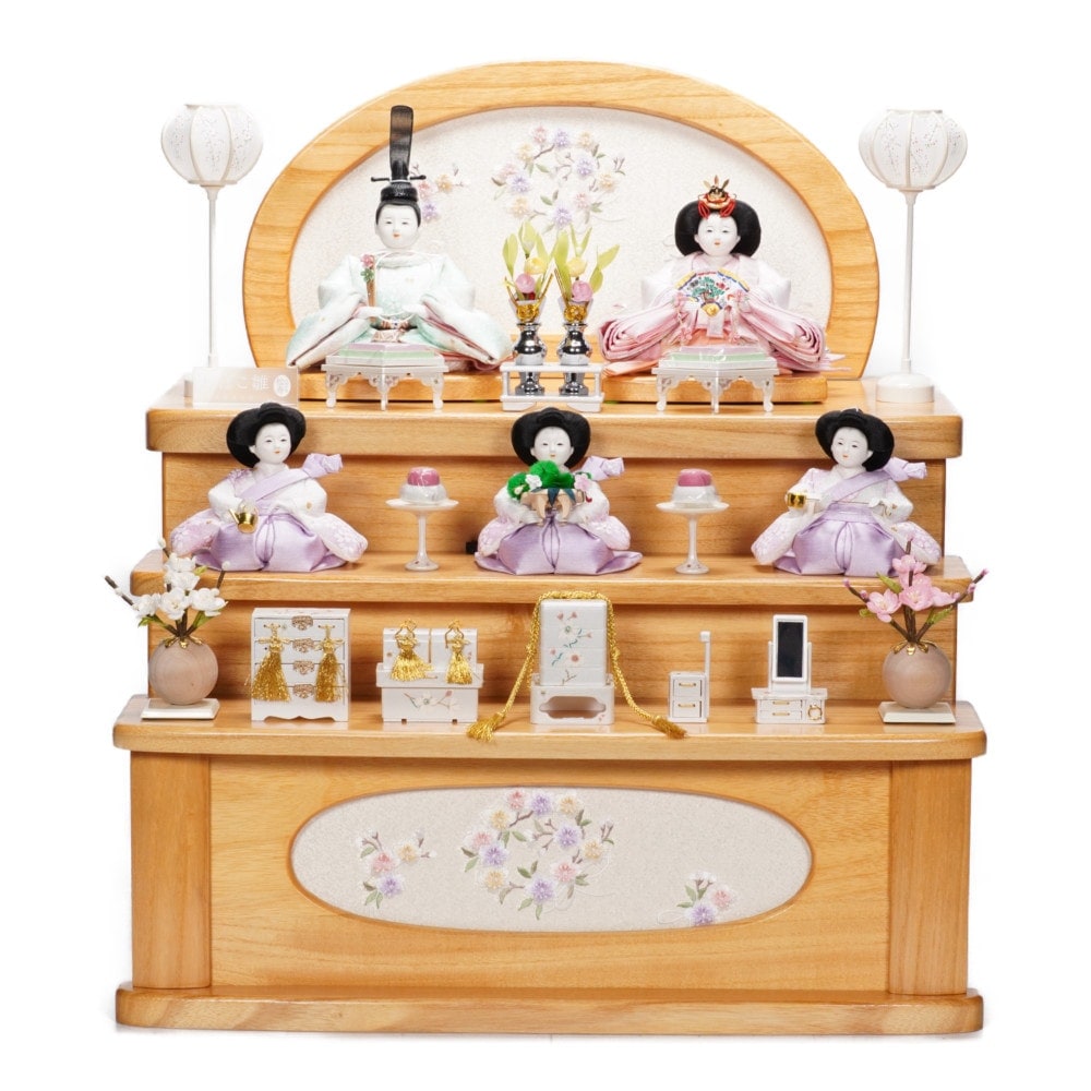 雛人形セット 伝統的な雛祭り用＆3段台 雛人形セット 伝統的な