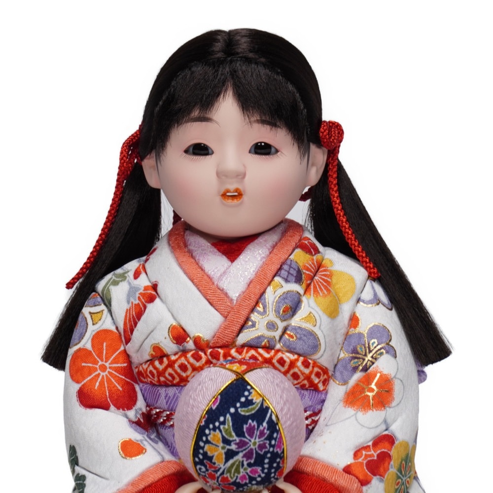 油絵 菅家令子 絵 絵画インテリアF6-080118 市松人形 日本人形 可愛い