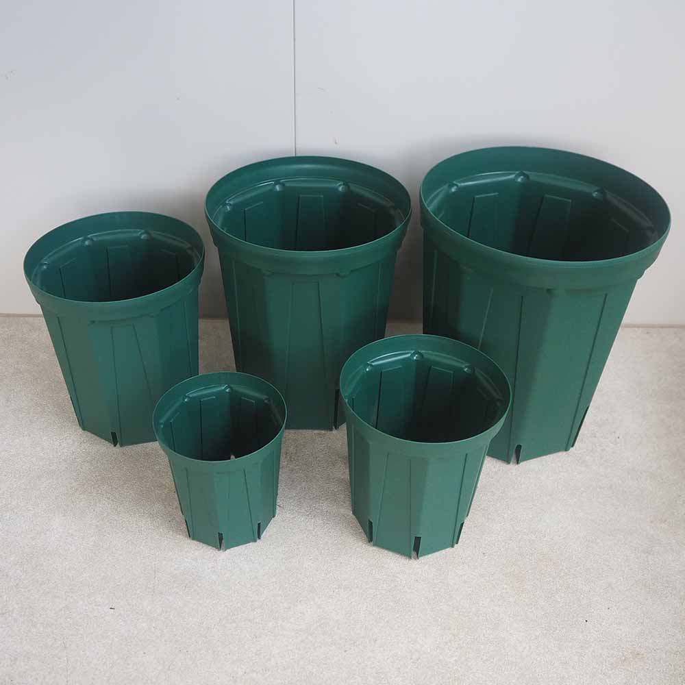 スリット鉢 4～8号ロングセット 【プラ鉢 5種類／各1個】｜ 【植物の