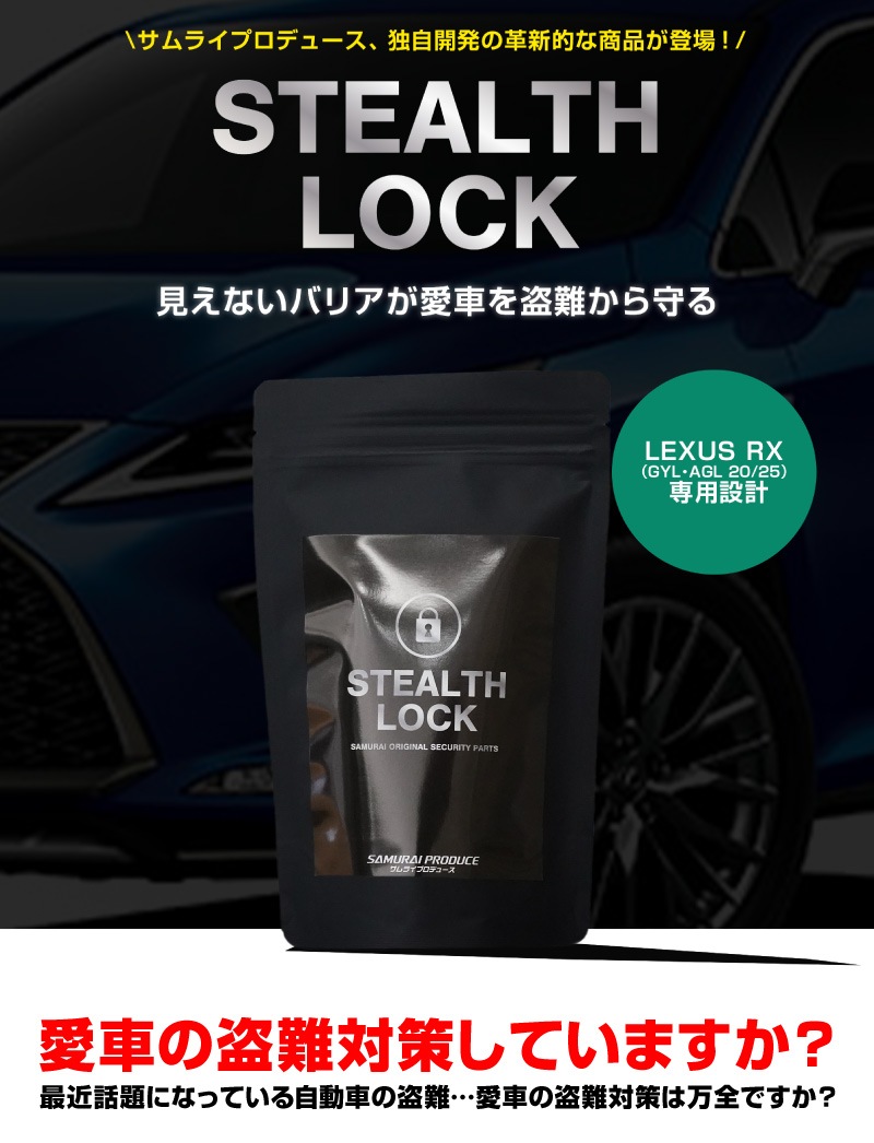 レクサス RX 専用】車両盗難予防装置 ステルスロック 見えない予防装置