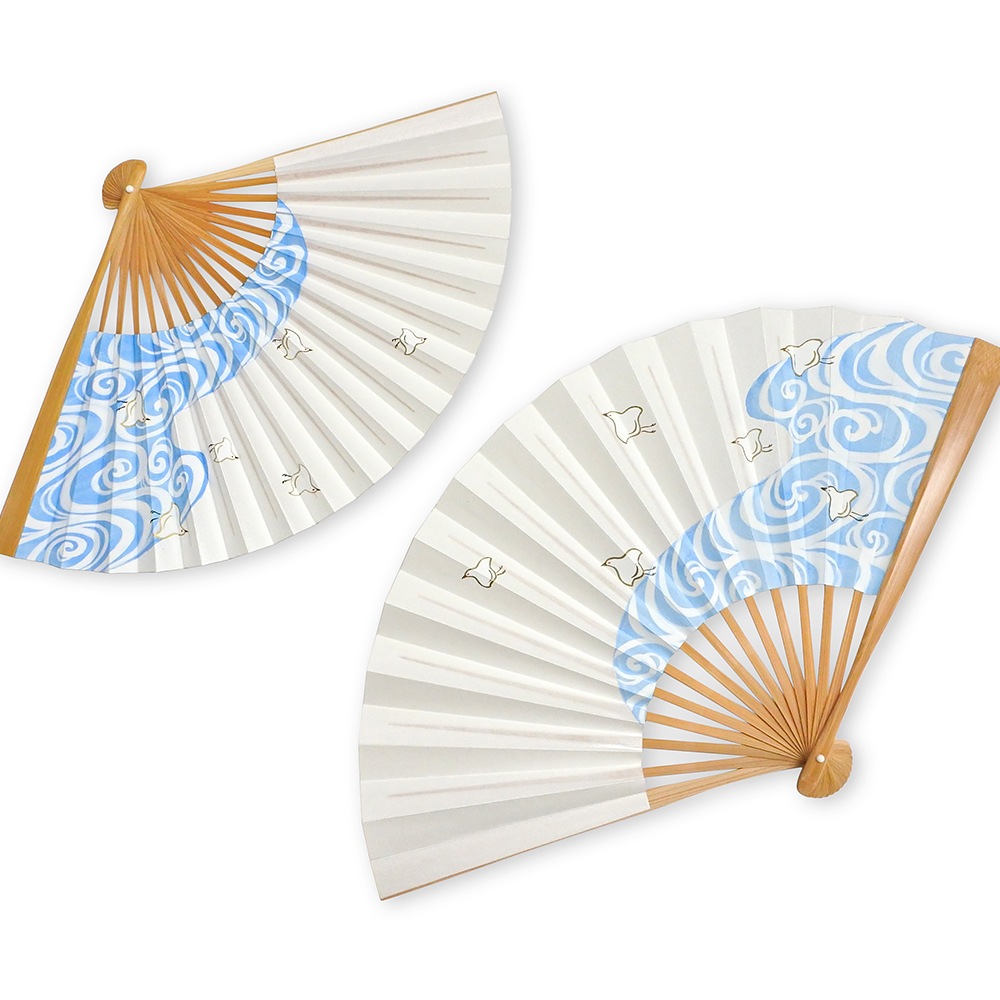 オリジナル手描き扇子「千鳥」｜和装小物 井澤屋