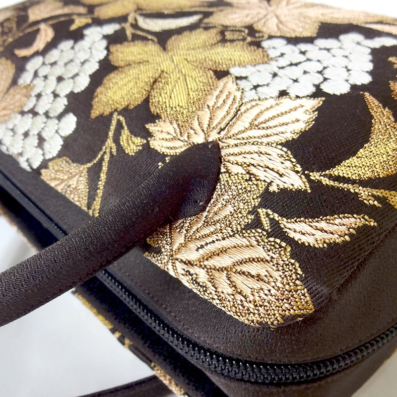 葵バッグ「ぶどう唐草」｜和装バッグ 着物用ハンドバッグ