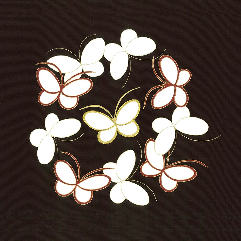 新塩瀬帯「オリジナル 蝶」｜洗える帯 名古屋帯