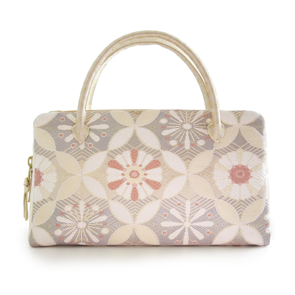 葵バッグ「佐賀錦梅七宝」｜和装バッグ 着物用ハンドバッグ