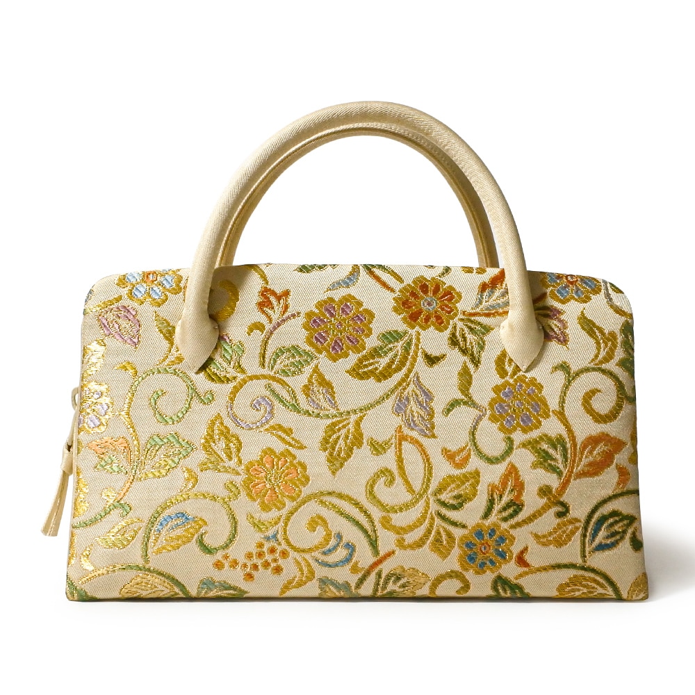葵バッグ「花唐草金襴」｜和装バッグ 着物用バッグ