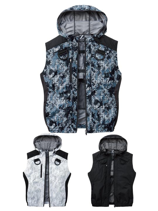 Z-DRAGON】 74200 空調服(R)ベスト（フード付）(ファン無し) [春夏