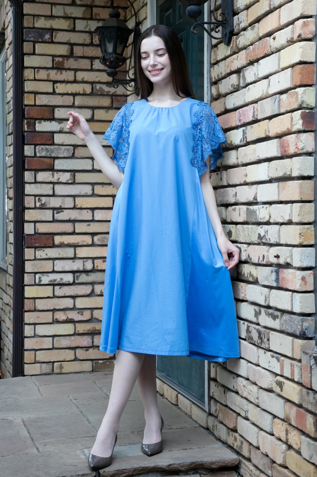 2025年春夏 袖レース使いワンピース 2516040 ｜Super Beauty公式通販