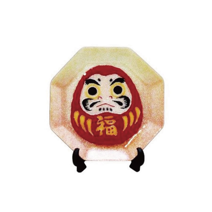 七宝焼き 縁起物 飾皿 8角 だるま | 縁起物・浮世絵 | 伝統工芸品