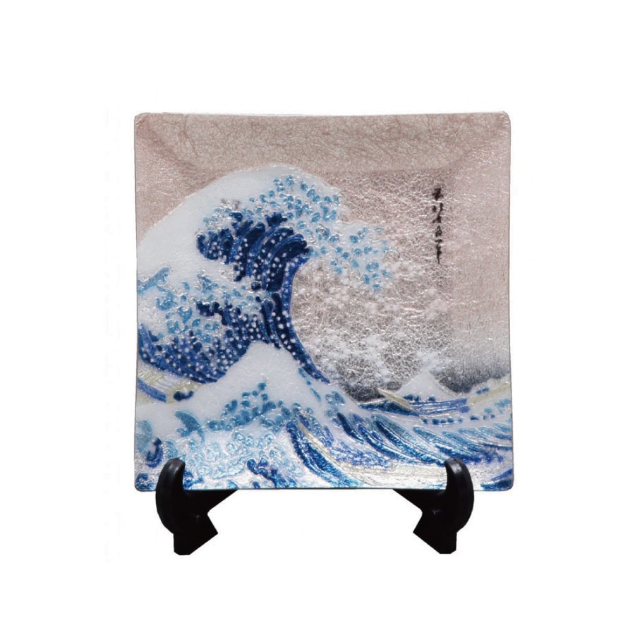 七宝焼き 日本の伝統美 飾皿 55 沖浪（おきなみ） | 縁起物・浮世絵