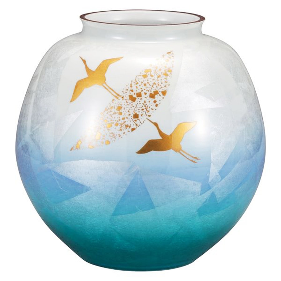 九谷焼 花瓶 10号・牡丹孔雀（台付） | 花瓶 | 伝統工芸品・和風記念品