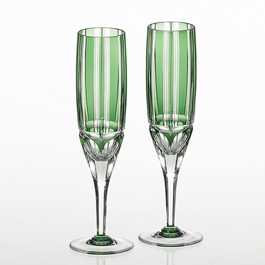 江戸切子 ペアフルートシャンパングラス＜竹の膳＞ KAGAMI | ワイン