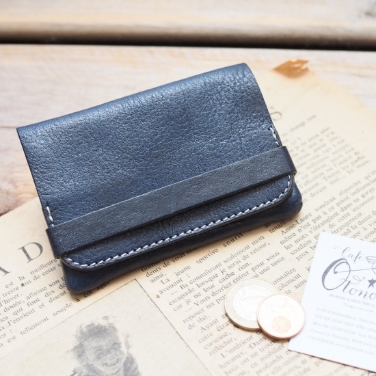 送料無料】名刺入れ（ダークブルー）【レザークラフトキット（SL-700EX